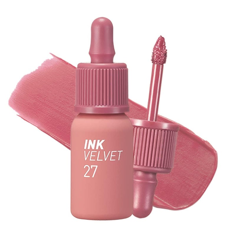Peripera Ink the Velvet Lip Tint - High Pigment Color, Longwear, Weightless, Not Animal Tested, Gluten-Free, Paraben-Free (027 STRAWBERRY NUDE) - Image 1